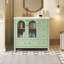 Rangement de salle de bain 36 pouces avec verre texturé gaufré, quatre tiroirs profonds, deux portes, tablette réglable, finition fraîche, poignées, étagères en verre à conception d'armoire sans couture, charnières, silencieux et lisse