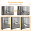 Mobilier de cage pour chien, cage pour chien d'intérieur avec mangeoire rotative à hauteur réglable-109694960-109694962