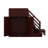 Twin Over Full Bunk Bed With Charging Station And LED Lights, Solid Wood Bunk Bed With Shelves,Stairs And Wardrobe-125193457