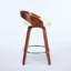 Ensemble de 2 tabourets de bar, tabourets de bar pivotants à dossier bas, chaises de bar en bois avec assise à coussin souple, siège d'une hauteur de 25 po (beige, comptoir de 25 po)