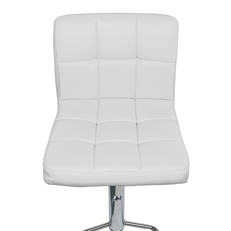 Evererdo Swivel Adjustable Height Bar Stools, White