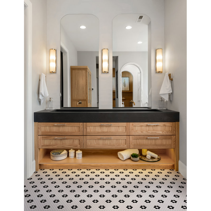 Metro 1" x 1" Hex Porcelain Honeycomb Mosaic Wall & Floor Tile