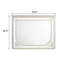 Miroir avec DEL, finition blanc perle
