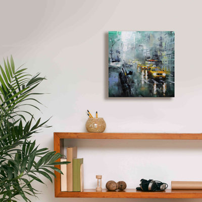 'New York Rain' by Mark Lague, Canvas Wall Art