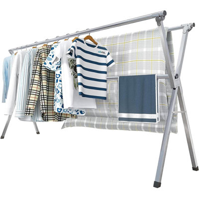 Heavy Duty Stainless Steel Clothes Drying Rack - Length Adjustable