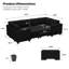 Canapé-lit modulaire rembourré en velours de 116,6 po Buckleton-1265288520