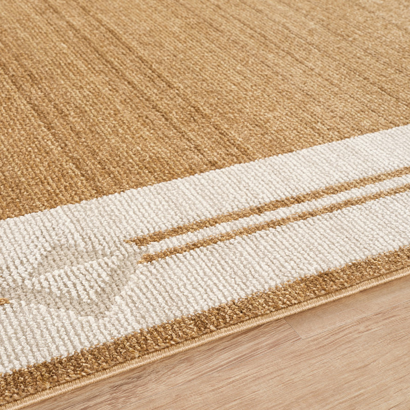 Fifth Avenue Gilded Border Rug, Spruce Yellow,Off-White,Beige,Medium Gray, Rectangle 200 x 275 cm