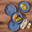 vancasso 4 Piece Blue Ceramic Dinner Plates Set,Kiln-Fired Plates-805976788