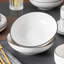32 Pieces Dinnerware Set, Round Plate, Vertical Edge, Plain White With Black Border, Dinner Plate, Dessert Plate, Bowl And Soup Plate, Serve For 8 Person, Microwave Friendly And Dishwasher Friendly-1090282250