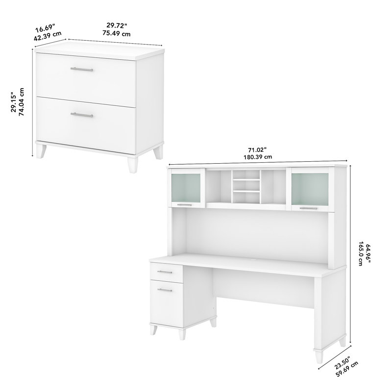 Ozro 71'' Desk, White