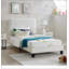 Lit plateforme tapissier simple Findlay Plush en colombe blanche alliant confort et élégance pour une nuit de sommeil reposante-1014045885