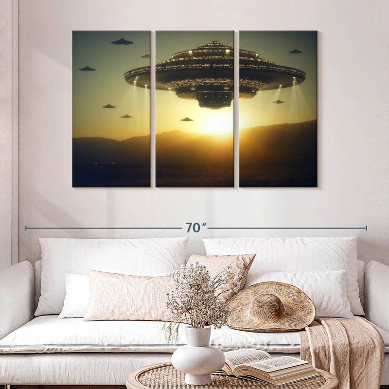 Kelan Alien Invasion, 32" H x 50" W