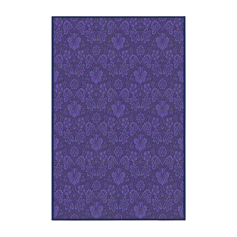 Tapis de zone mauve à motifs Opheim, Rectangle 5 pi x 7 pi
