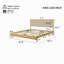 Premium Rubber Wood Platform Bed Frame, Frame With Headboard Included, Mid Century Modern Bed-1657210111-1657210107