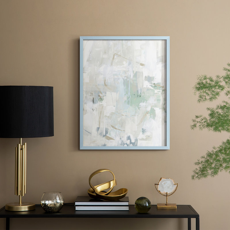Impasto Poem II, reproduction encadrée - bois massif, H 30 po x l 24 po, Blue