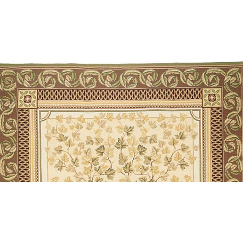 Wool Floral Area Rug, Rectangle 9'2" x 11'3"