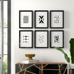 Calter Geometric Abstract Matted Framed Graphic Art