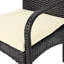 Chaise d'extérieur - Pe Kd, beige brun, coussin imperméable, résine protégée, métal stable pour Kd, structure en fer +, eau P 22,1 po x l 23,5 po x H 33 po