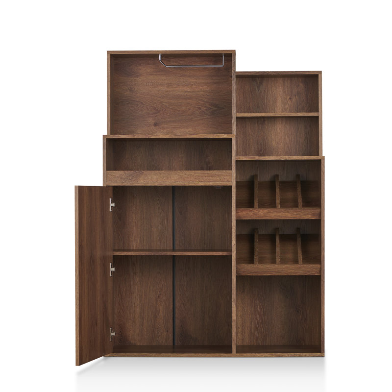 Buffet de 39,37 po de largeur avec porte-bouteilles Dillan