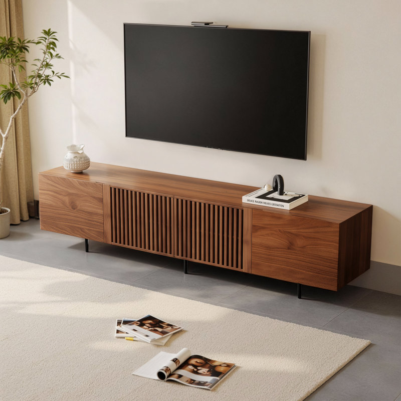 Retro TV Stand & Media Unit for Large TVs | Premium 1.8m or 2.4m TV Cabinet | Fits 75-100 Inch Televisions | Vintage Furniture with Cable Management Holes