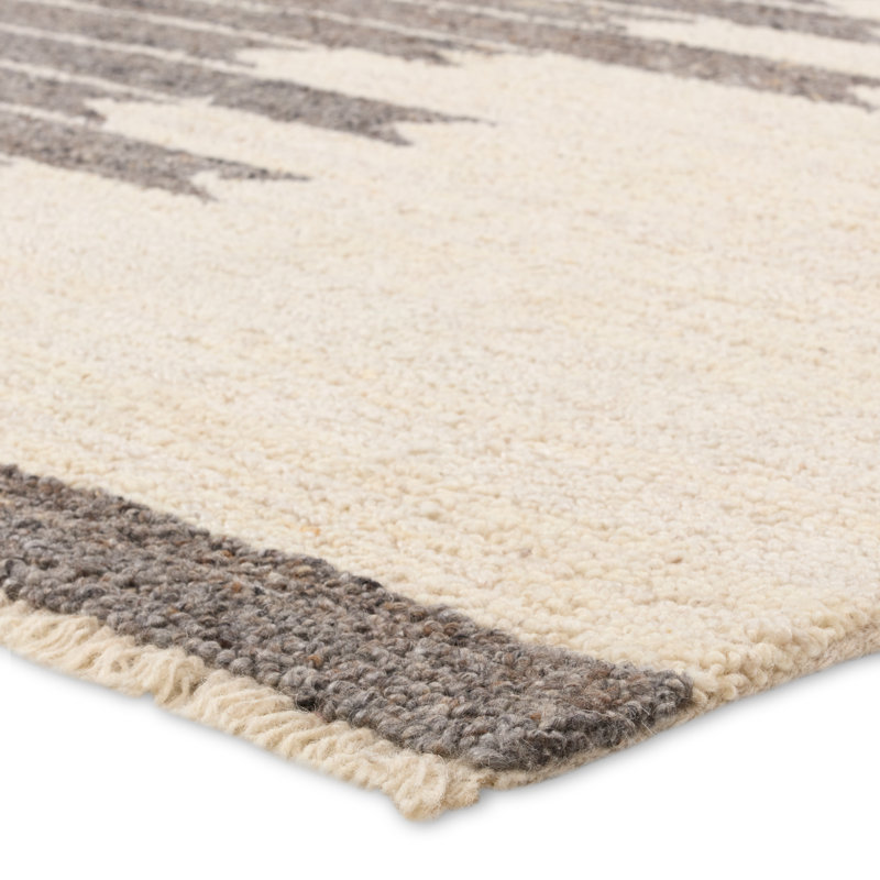 Lexxi Tufted Striped Ivory/Brown Area Rug (5'X8'), Rectangle 5' x 8'
