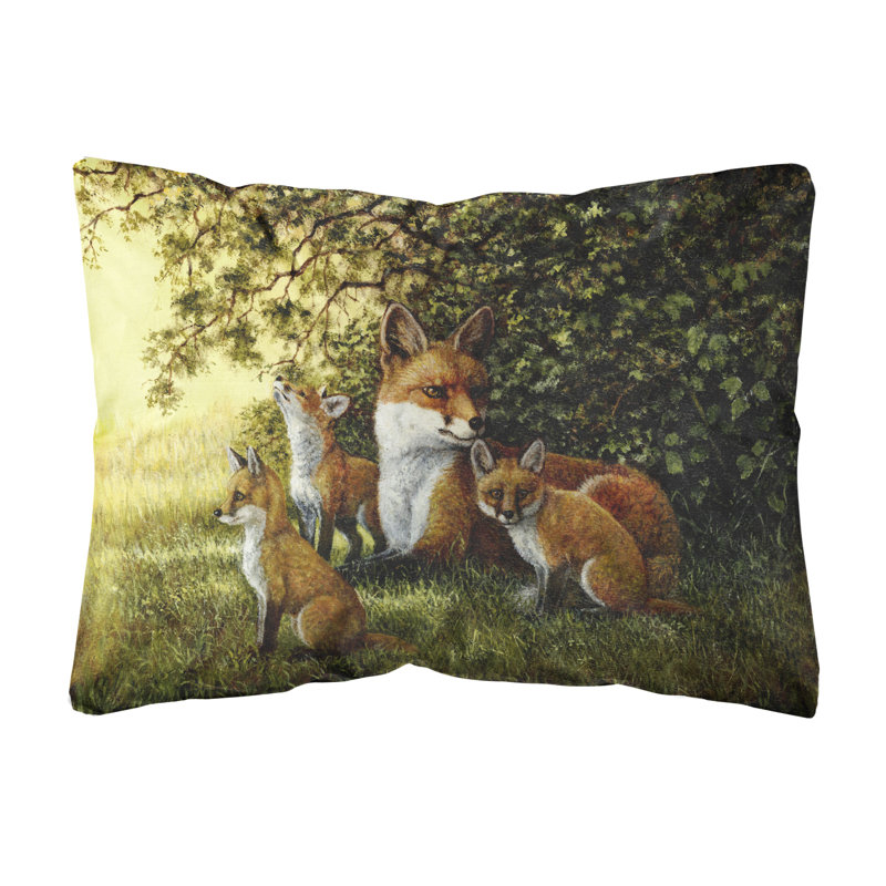  Coussin décoratif intérieur / extérieur Foxes Resitng Under the Tree