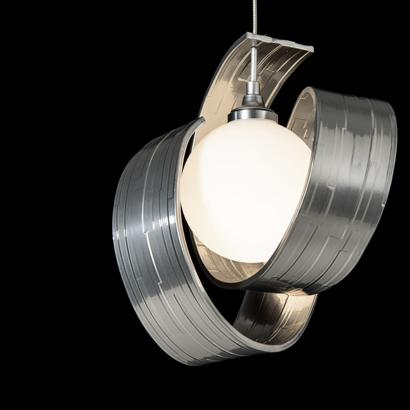 Riza 1 - Light Unique Geometric Pendant, Sterling