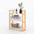 3-Tiers Storage Bookcase With Solid Wood Frame