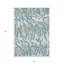 Tapis intérieur / extérieur lavable à imprimé animal bleu sarcelle 3 pi x 5 pi bleu sarcelle