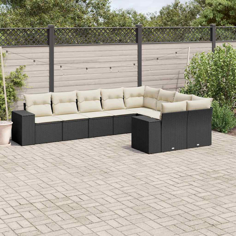 Grand canapé modulaire en rotin PE Vidaxl