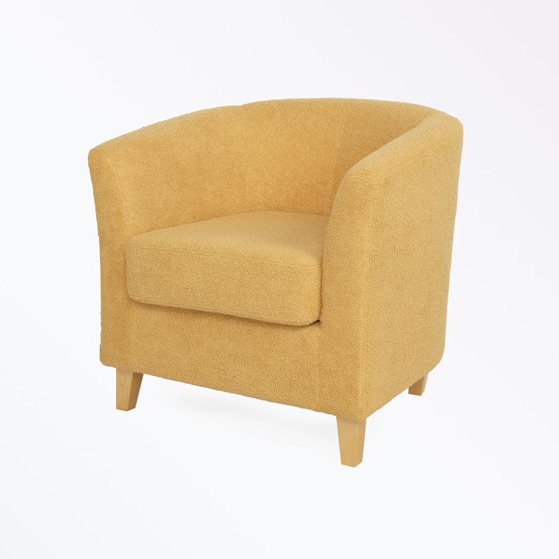 Chaise d'appoint avec accoudoirs et pieds robustes