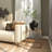 Turrell Metal Gold Side End Accent Table with Clear Glass Top and Acrylic Legs