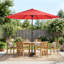 Parasol de patio rond de 9 pi avec base lestée de 19 lb - Parasol d'extérieur à manivelle et auvent ventilé pour abat-jour - pour terrasse, balcon, porche, cour ou piscine par Pure Garden (orange)-1883649453