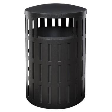 Wausau Tile Funnel Top 30 Gallon Steel Trash Receptacle - MF3004, Brown (S45)