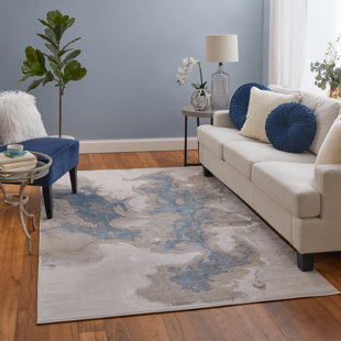 Jewel Modern Abstract Taupe Area Rug