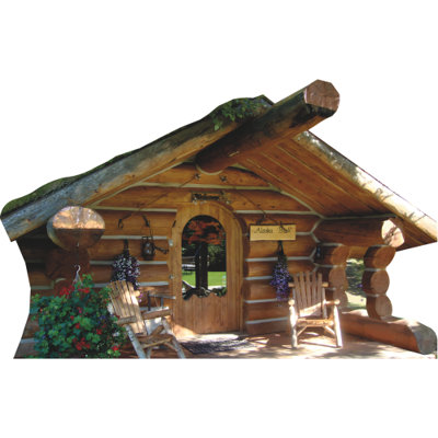 SP13261 Alaska Bush Frontier Off Grid Home Camp Log Cabin Cardboard Cutout Standee Standup