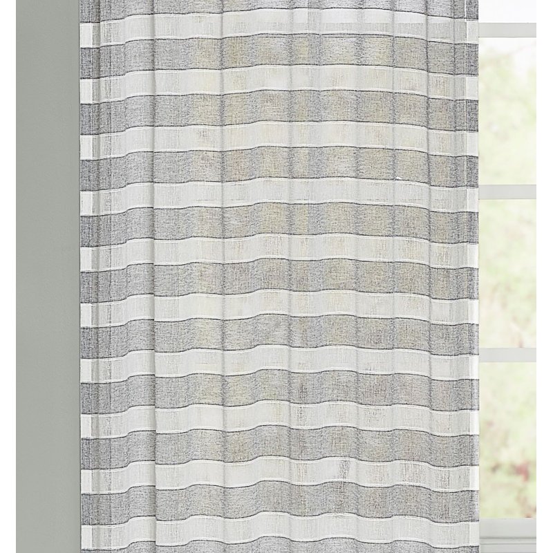 Tamio Semi Sheer Curtain, 50'' W x 108'' L, Gray