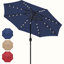 Parasol de marché avec manivelle à bouton-poussoir inclinable pour le jardin-1026773532