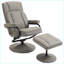 Fauteuil inclinable manuel inclinable avec repose-pieds, inclinable et cuir Recliners | Gris ardoise | Base en acier-404721914