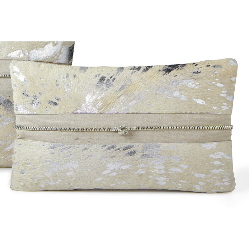 Housse et insert de coussin en cuir de vache Diva