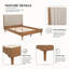 Base de lit en bois Wheat Modern