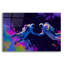 Art mural en verre épique «To the Moon and Back» par Ann Klee, 16 po x 12 po