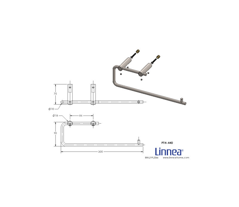 Stainless Steel Paper Towel Holder, Satin Stainless Steel