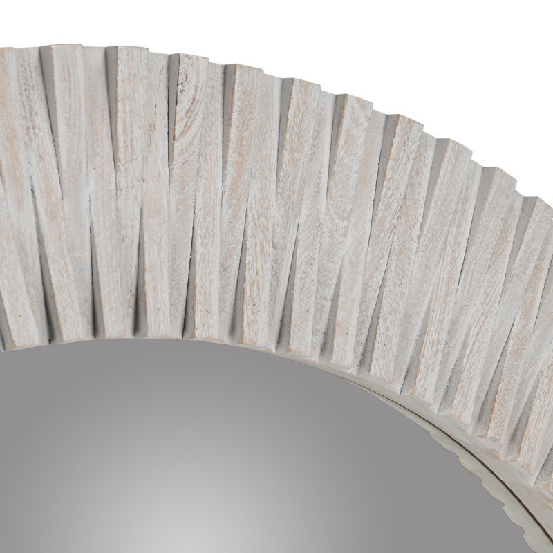 Myrtle Mango Wood Mirror, Gray Wash