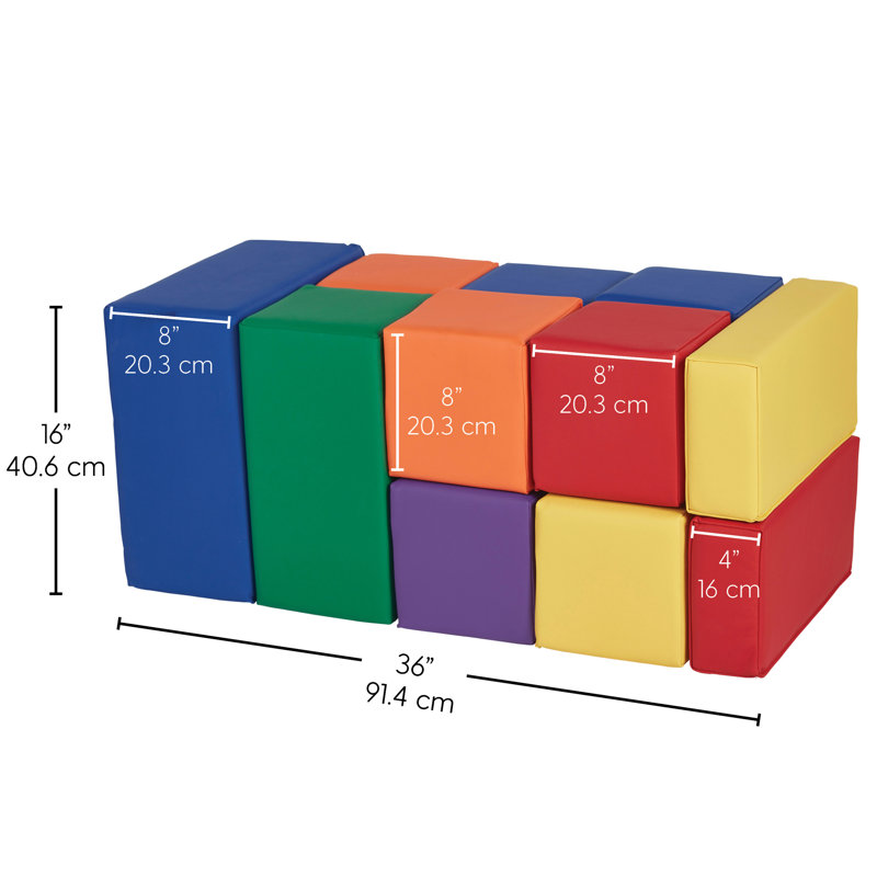Ensemble de 12 grands blocs SoftScape, Assortis
