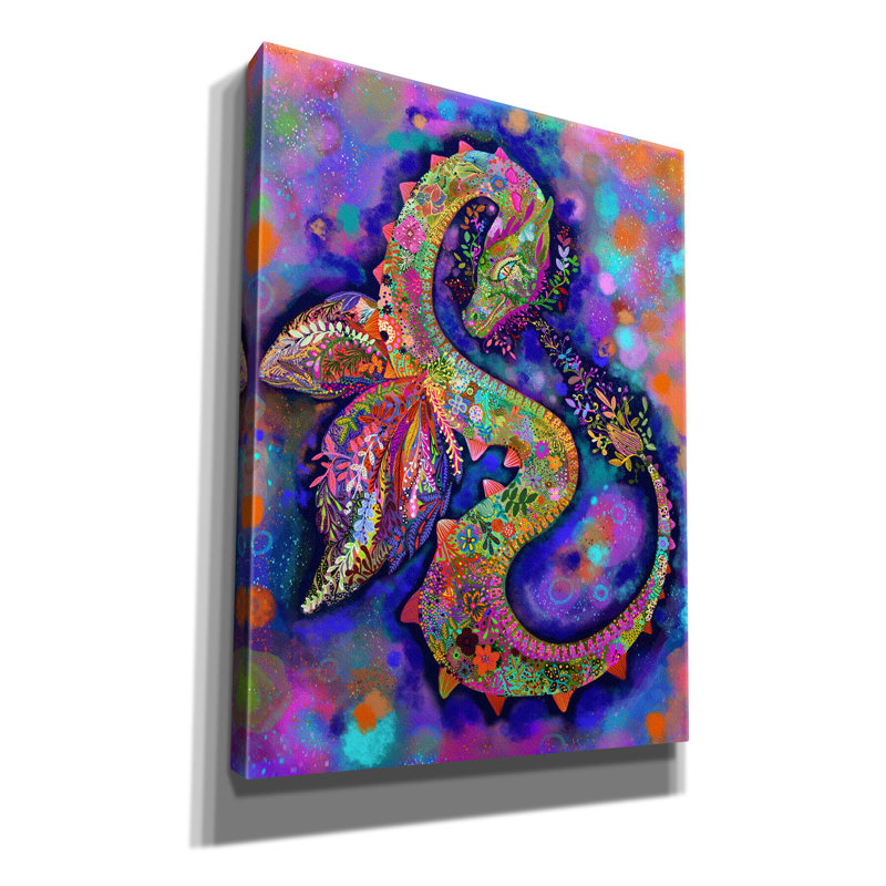 «Trinx» Dragon2v2 par Noemi Ibarz, art mural sur toile, H 16 po x l 12 po