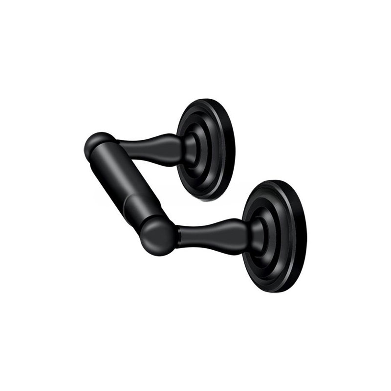 Deltana R2000-U19 Toilet Paper Holder, Double Post, R-Series in Paint Black