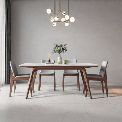 Simple table rectangulaire avec pieds en bois massif