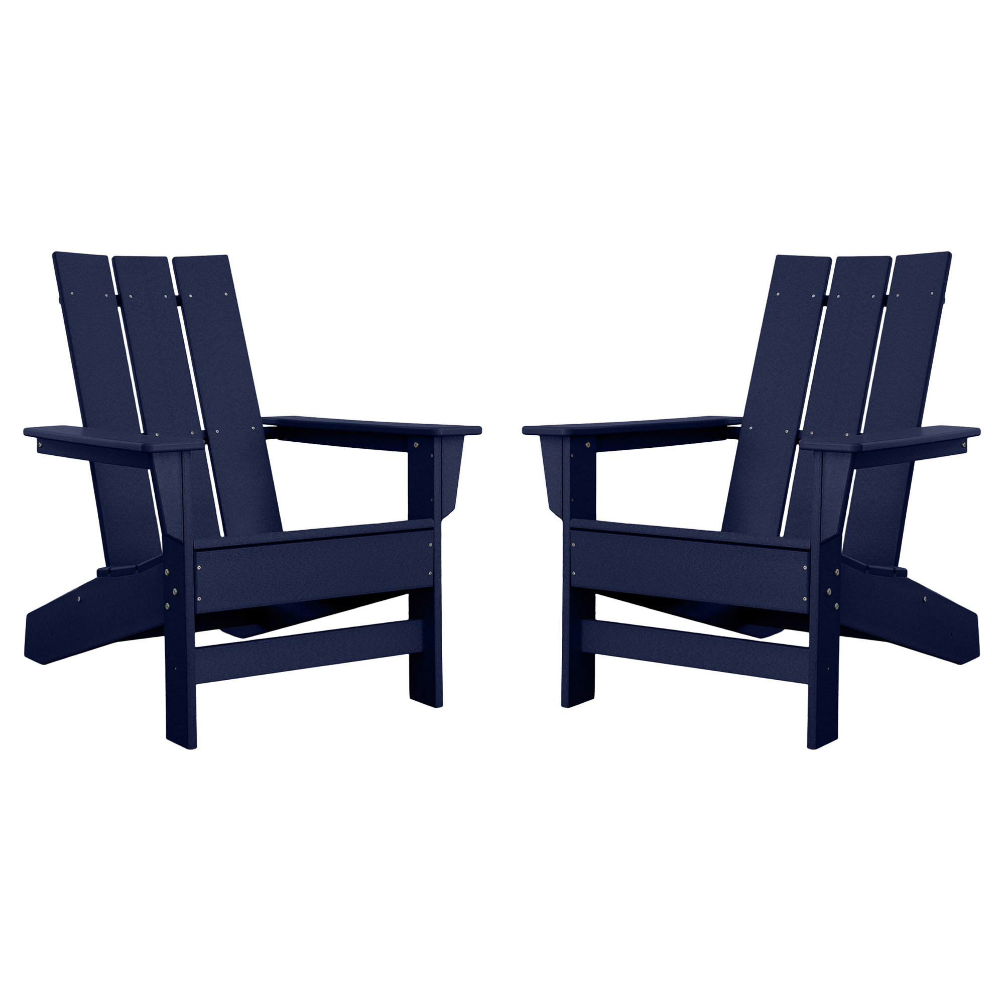 Ratcliff Plastic Adirondack Chairs (Set of 2), Navy