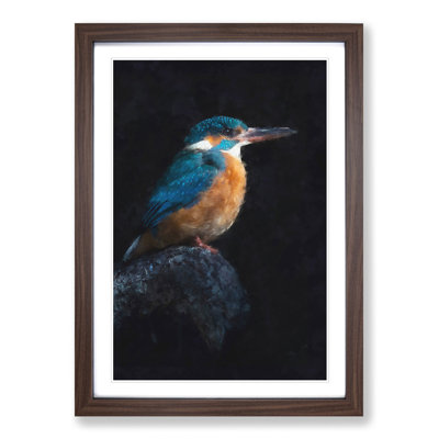 Kingfisher Bird - Picture Frame Painting Print